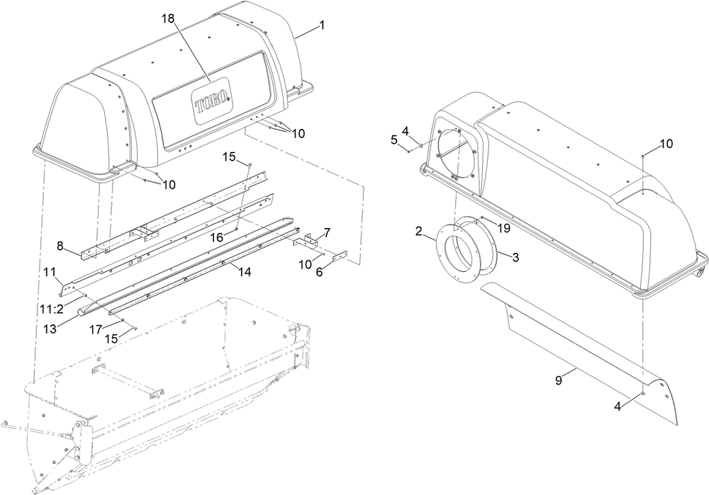 Dfs Hood Assembly No. 145-6976 Diagram and Parts List for 78468 400000000 - 999999999 Toro Lawn Tractor