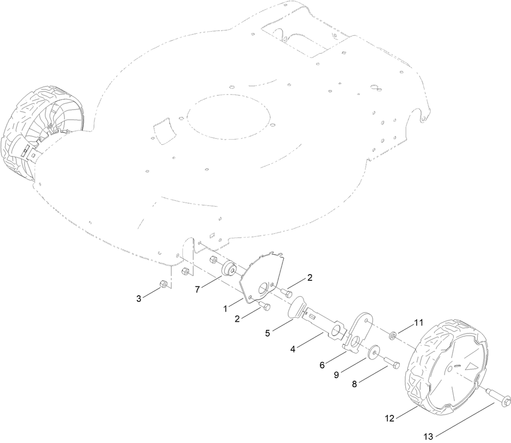 Front Wheel And Height-Of-Cut Assembly Diagram and Parts List for 21772 400000000 - 409999999 Toro Lawn Mower