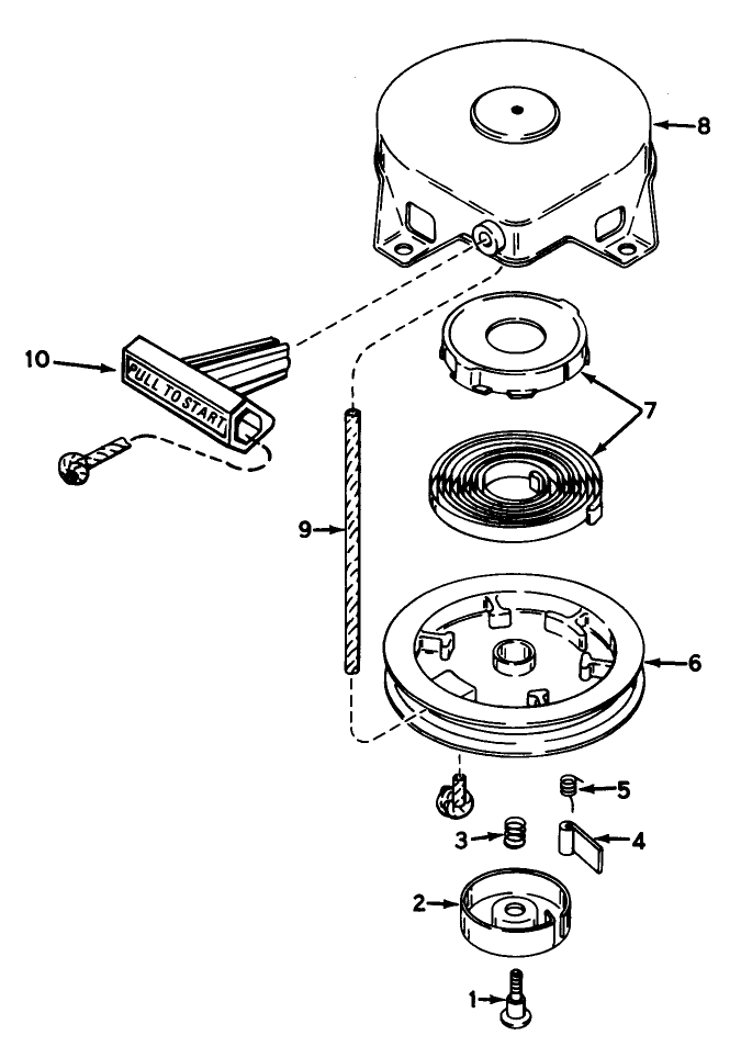 Shroud & Rewind Starter No. 590537 Engine Model No. Ah520 Type 1602, 1602a, 1602b, 1603, 1603a & 1603b Diagram and Parts List for 38120 2000001 - 2999999 Toro Snow Blower