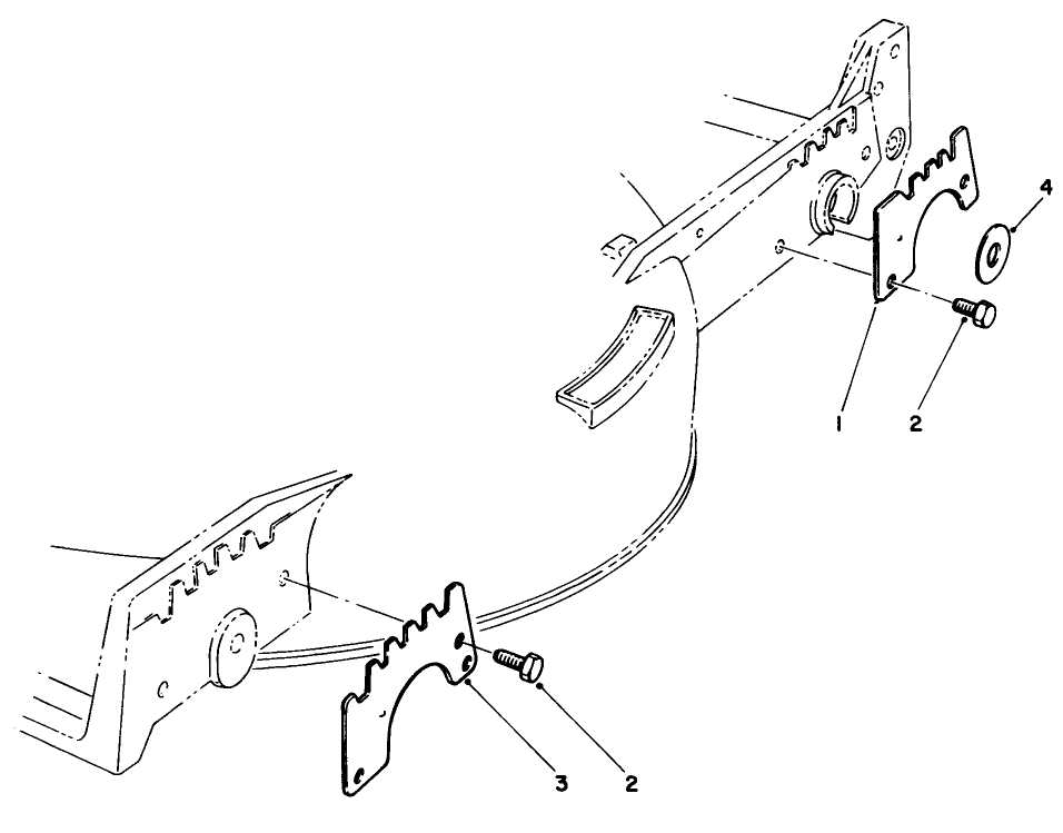Wear Plate Model No. 49-4080 (Optional) Diagram and Parts List for 20563 0000001 - 0999999 Toro Lawn Mower