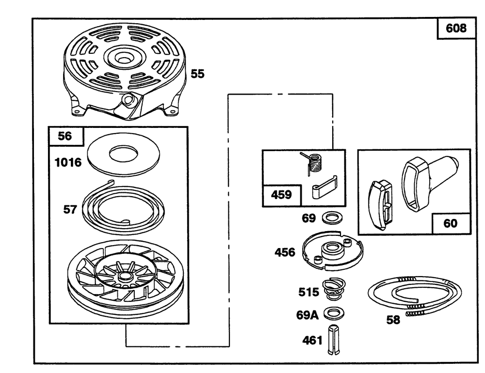 Engine Briggs & Stratton Model 124702-3115-01 Diagram and Parts List for 20435WF 39000001 - 39999999 Toro Lawn Mower