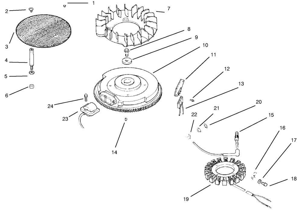 Ignition/Electrical Diagram and Parts List for 30183 890001 - 899999 Toro Lawn Tractor Accessories