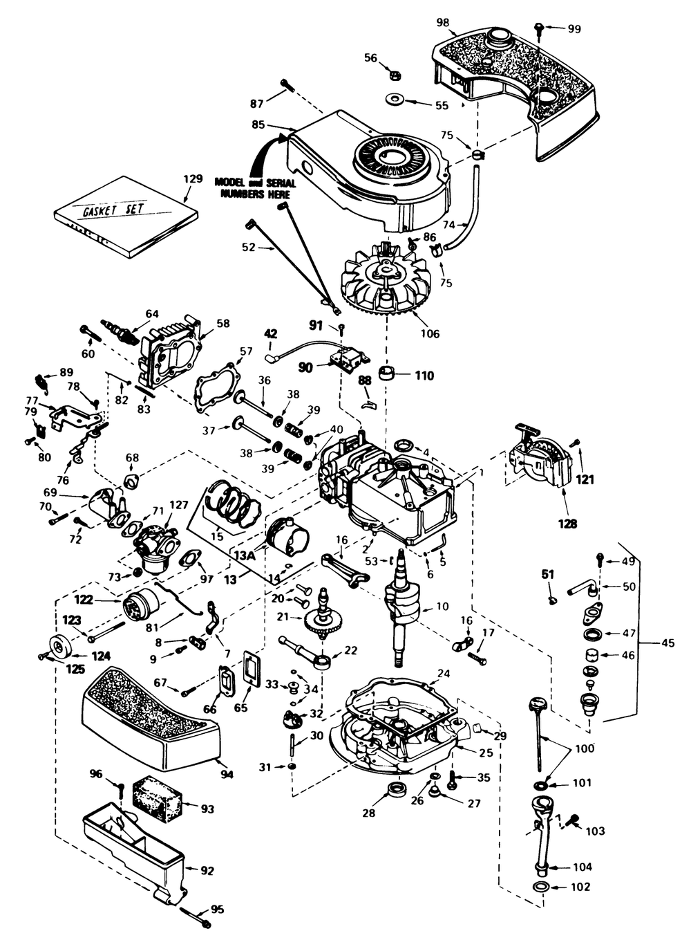 Engine Tecumseh Model No. Tnt100-10083e Diagram and Parts List for 20576 3000001 - 3999999 Toro Lawn Mower
