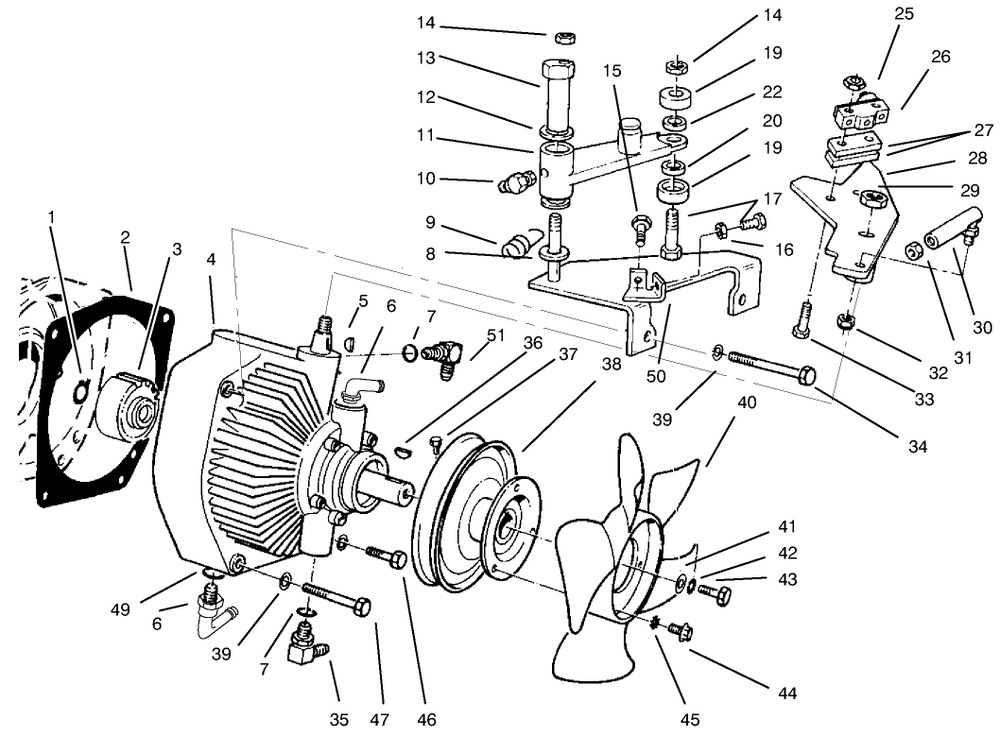 Transmission Assembly Diagram and Parts List for 30612 990001 - 999999 Toro Lawn Tractor