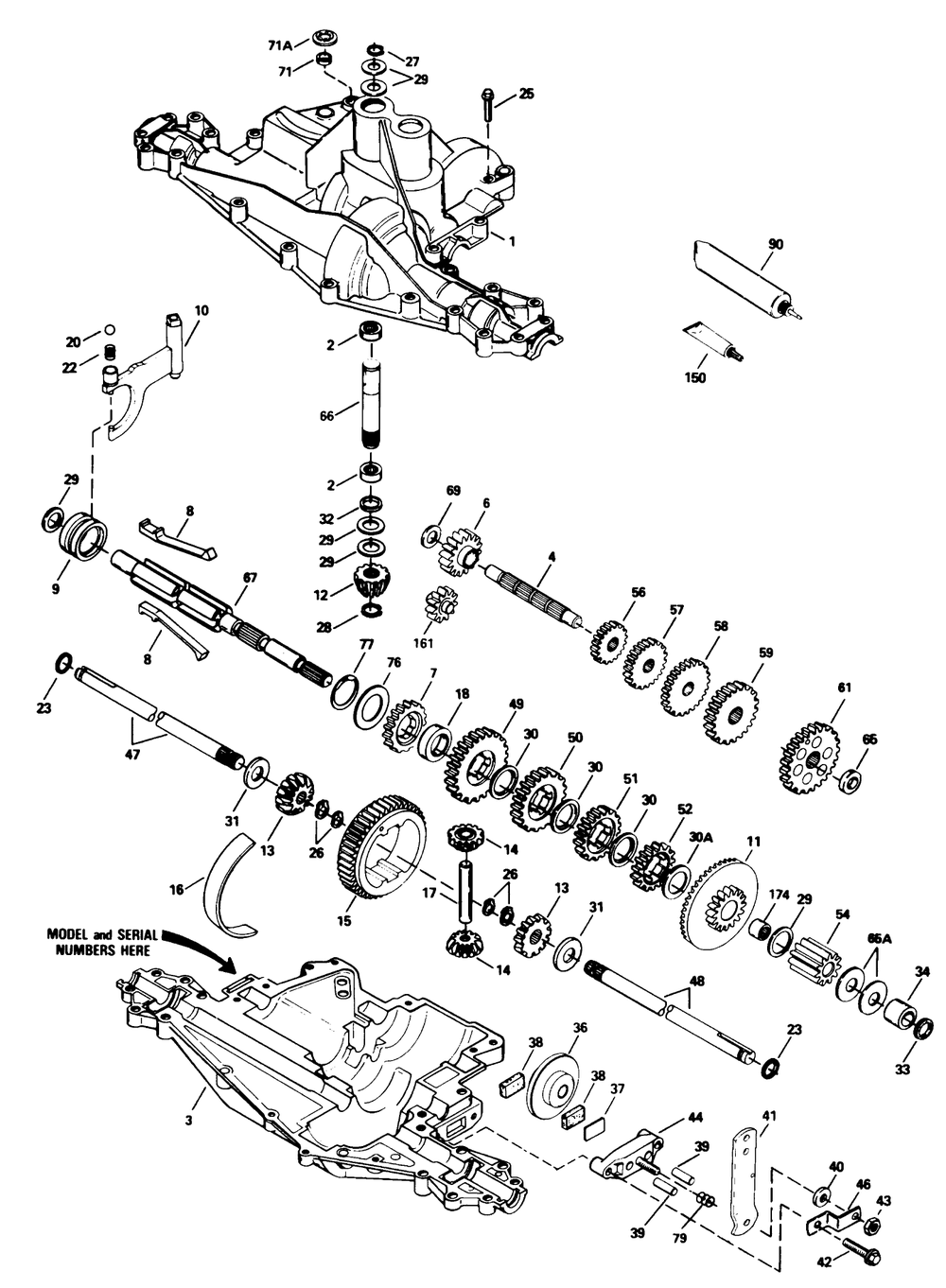 Peerless Transaxle Model No. 915-020 Diagram and Parts List for 71200 3900001 - 3999999 Toro Lawn Tractor