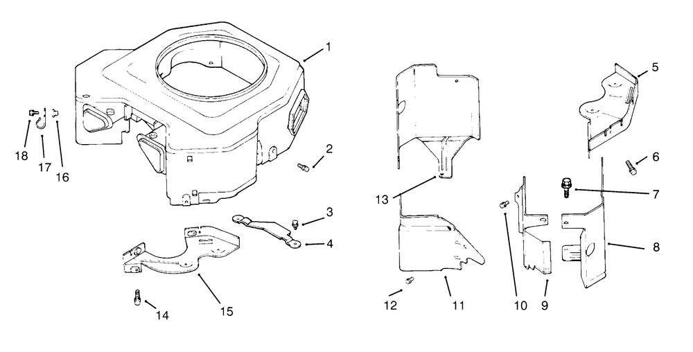 Blower Housing & Baffles Kohler Engine Cv16s-Ps61514 Diagram and Parts List for 72084 6900001 - 6999999 Toro Lawn Tractor