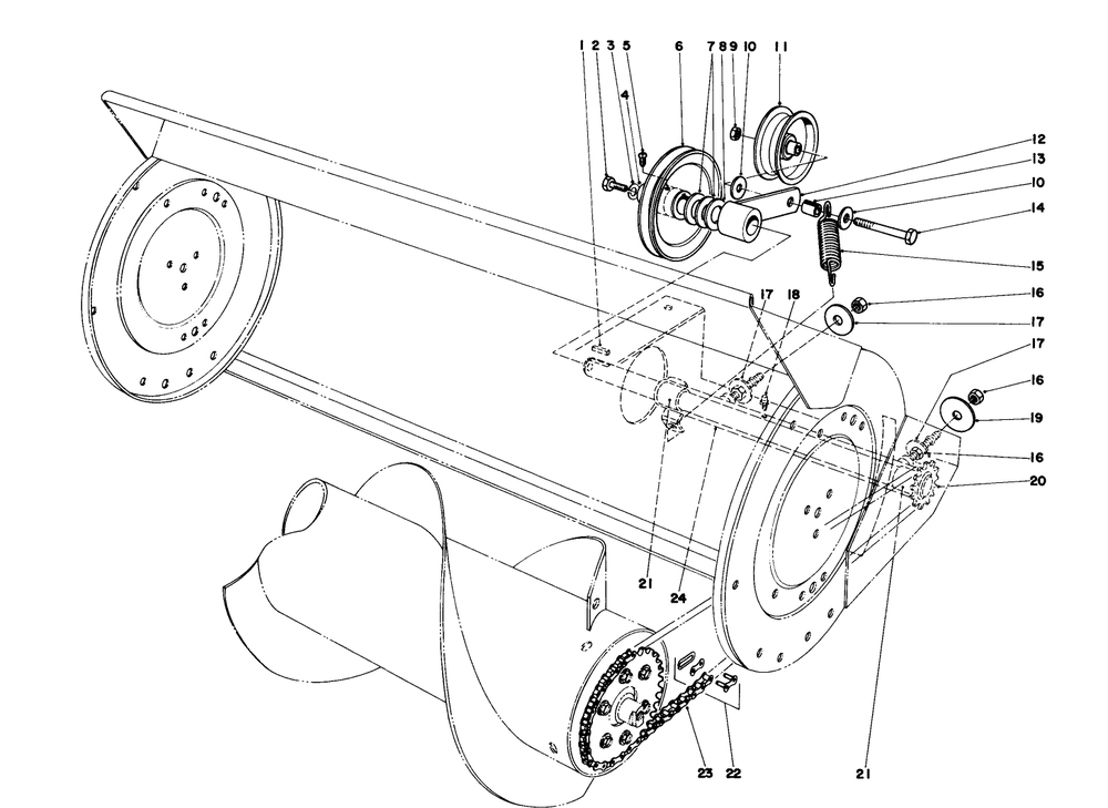 36" Snowthrower Attachment Model No. 59136 (Continued) Diagram and Parts List for 57360 0000001 - 0999999 Toro Lawn Tractor