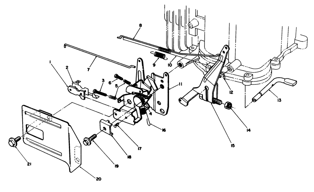 Governor Assembly Diagram and Parts List for 20624 6000001 - 6999999 Toro Lawn Mower