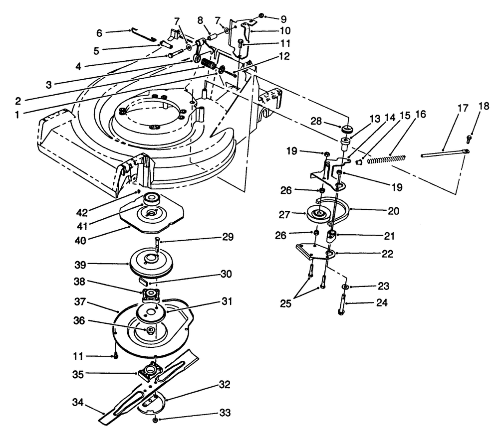 Blade Brake Clutch Assembly Diagram and Parts List for 26682 9000001 - 9999999 Toro Lawn Mower