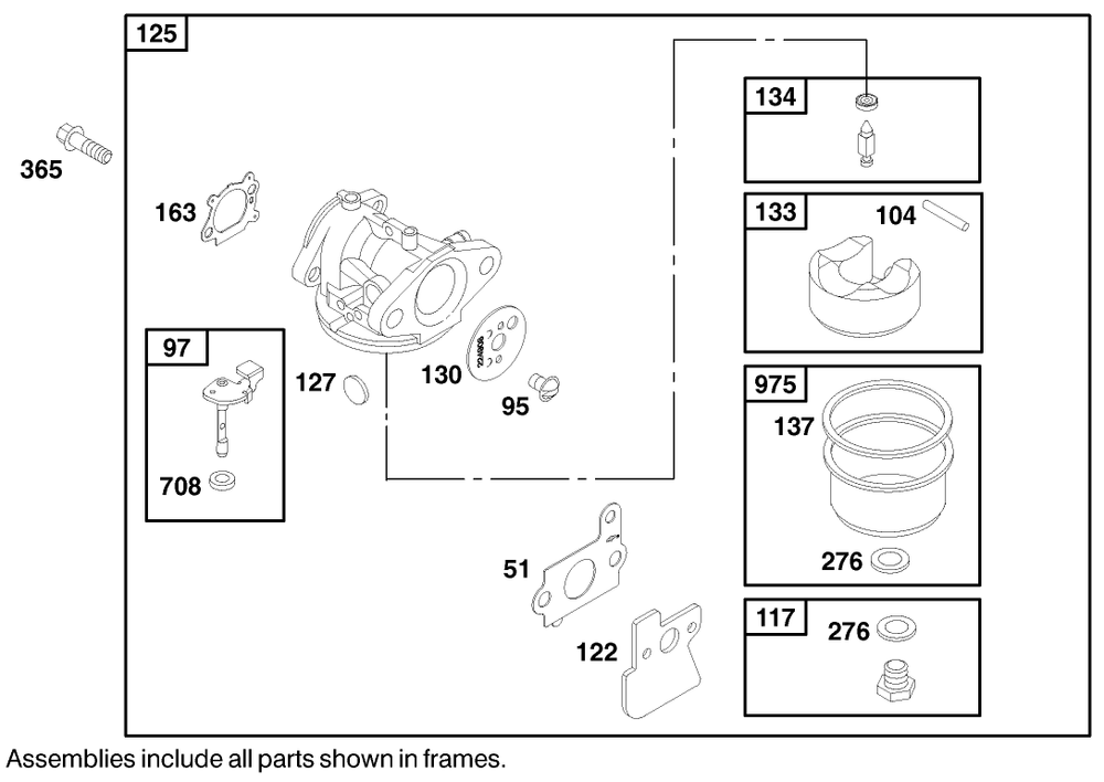Engine Briggs & Stratton Model 122602-0150-E1 Diagram and Parts List for 20027 9900001 - 9999999 Toro Lawn Mower