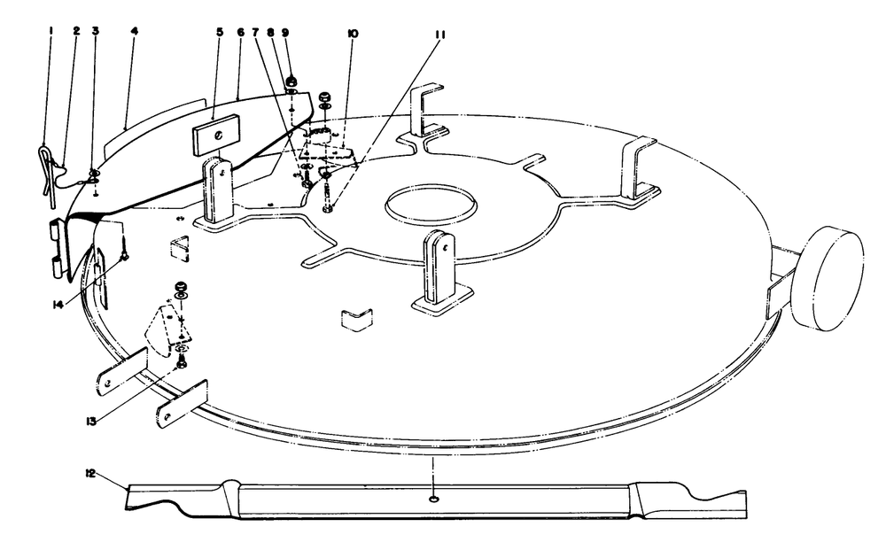 Mulcher Kit Model 59155 (Optional) Diagram and Parts List for 57400 8000001 - 8999999 Toro Lawn Tractor