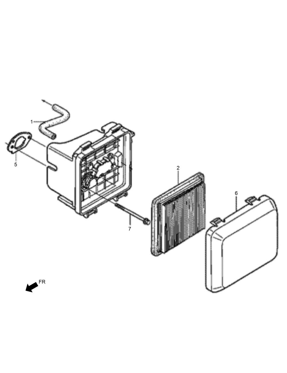 Air Cleaner Assembly Diagram and Parts List for 02606 (313000001-313999999)(2013) Toro Lawn Mower