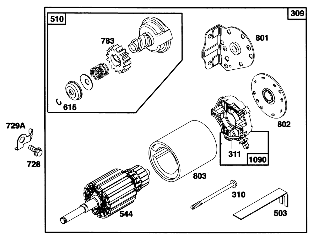 Engine Briggs & Stratton Model 28q777-0668-A1 Diagram and Parts List for 71218 6900001 - 6999999 Toro Lawn Tractor