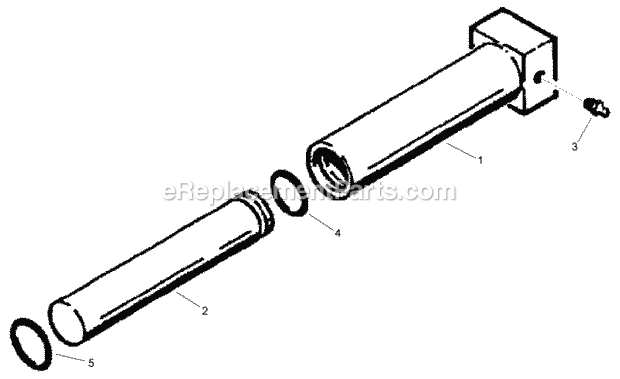 Cylinder - Grease Piston Diagram and Parts List for 2011  Toro Lawn Tractor Accessories
