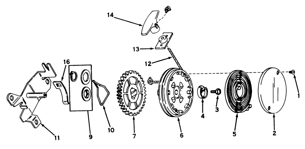 Rewind Starter No. 590450a (Mower Model Nos. 20440 And 20550) Diagram and Parts List for 20440 4000001 - 4999999 Toro Lawn Mower