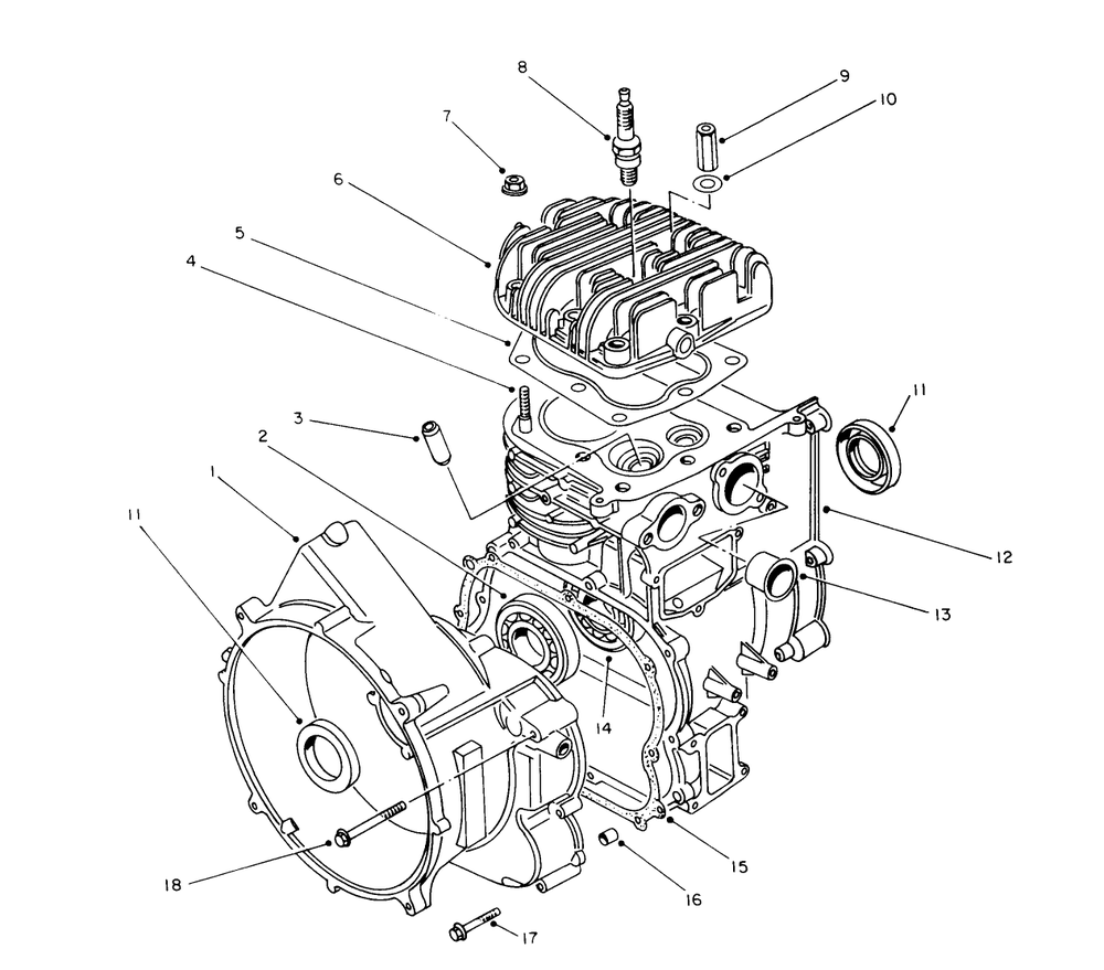Engine Assembly Diagram and Parts List for 62040 4000001 - 4999999 Toro Generator