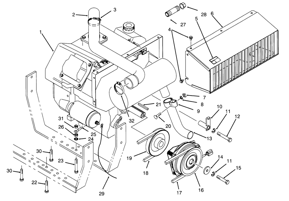 Engine Assembly Diagram and Parts List for 30610 490001 - 499999 Toro Lawn Tractor