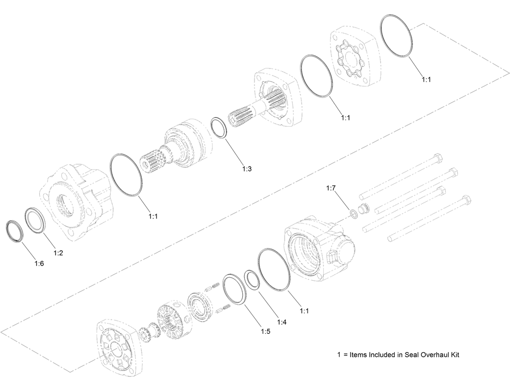 Hydraulic Motor Assembly No. 133-6206 Diagram and Parts List for 23803 400000000 - 999999999 Toro Lawn Tractor Accessories