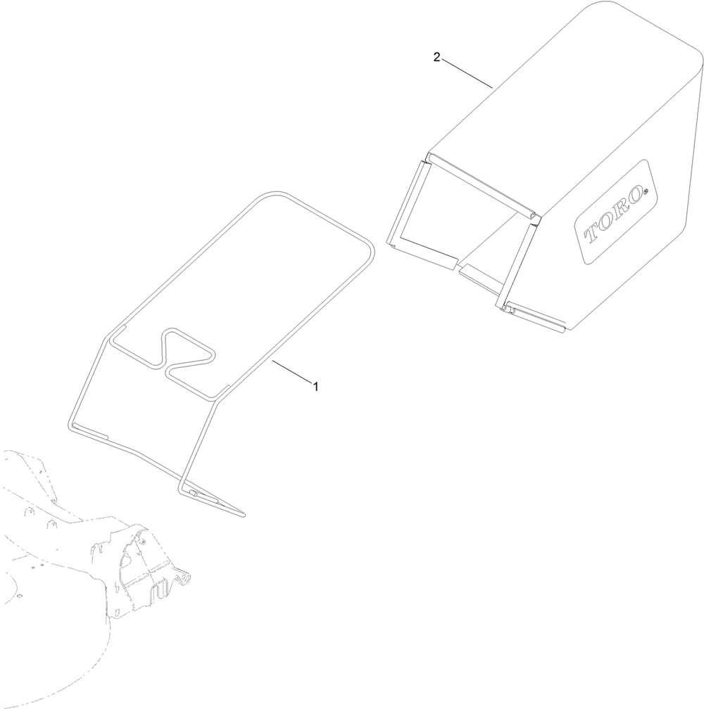 Bag Assembly Diagram and Parts List for 20367 400000000 - 407009442 Toro Lawn Mower