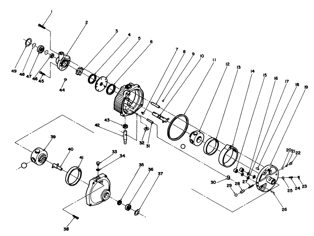 Hydrostatic Transmission Diagram and Parts List for 30754 0000001 - 0999999 Toro Lawn Tractor