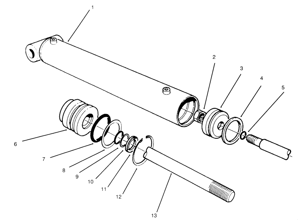 Hydraulic Llft Cylinder No. 54-0150 Diagram and Parts List for 30610 690001 - 699999 Toro Lawn Tractor