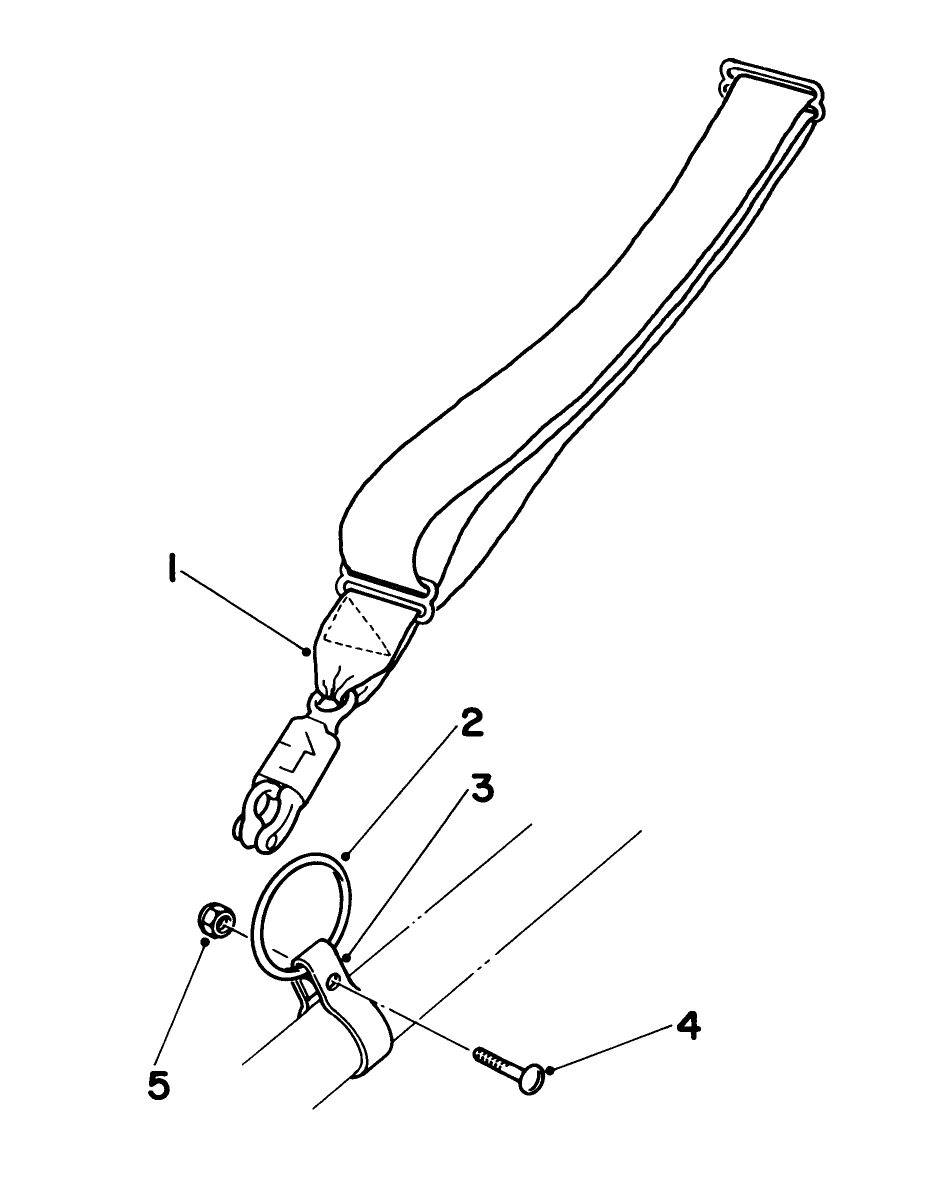 Harness, Clamp & Ring Assembly Diagram and Parts List for 51607 3000001 - 3999999 Toro Trimmer