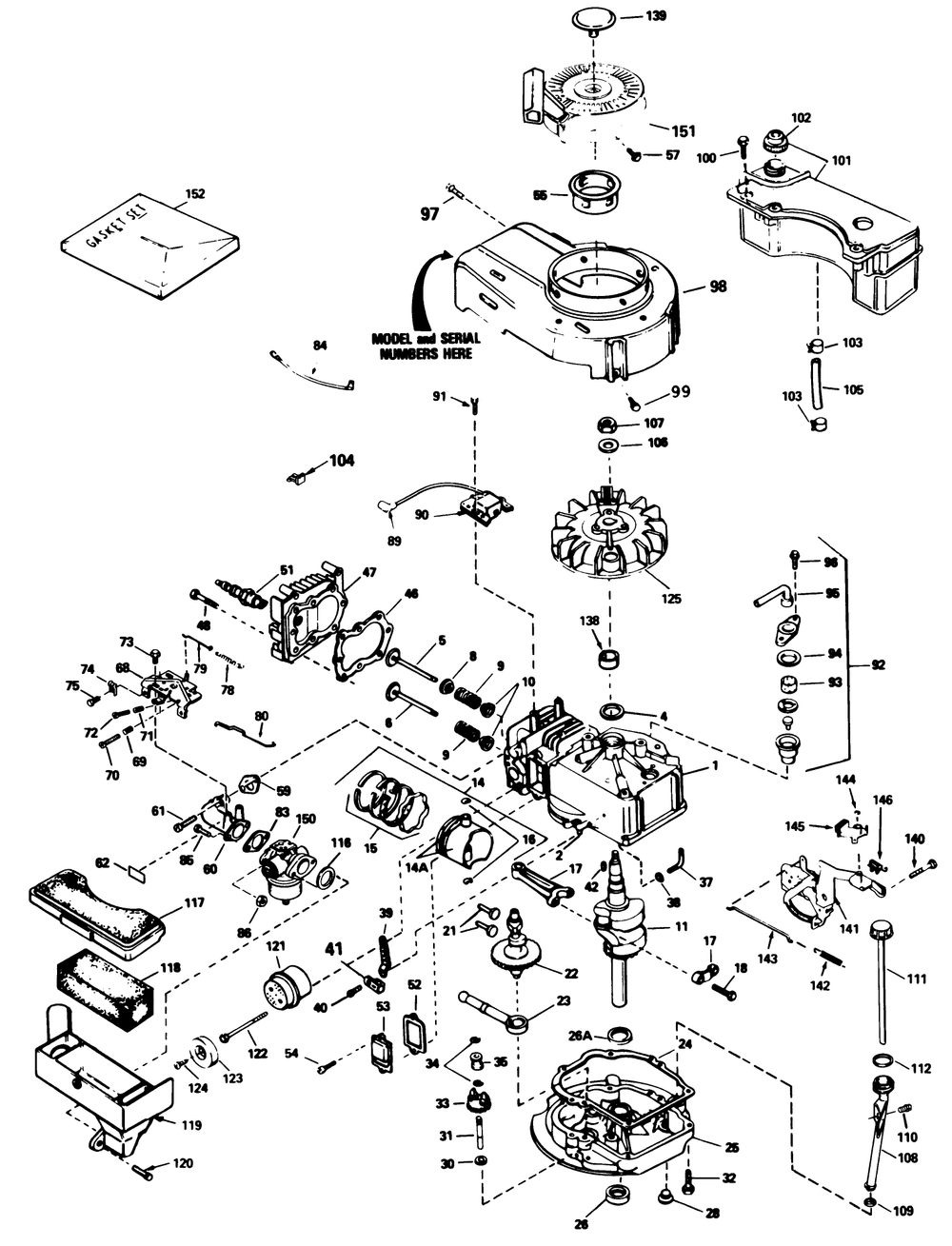 Engine Tecumseh Model No. Tvs100-44012b Diagram and Parts List for 16775 8022966 - 8999999 Toro Lawn Mower