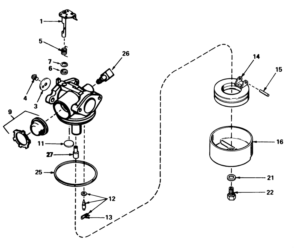 Carburetor No. 632050a Diagram and Parts List for 16165 4000001 - 4999999 Toro Lawn Mower