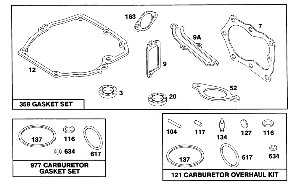 Engine Briggs & Stratton Model 122702-0182-01 Diagram and Parts List for 20906B 2000001 - 2999999 Toro Lawn Mower