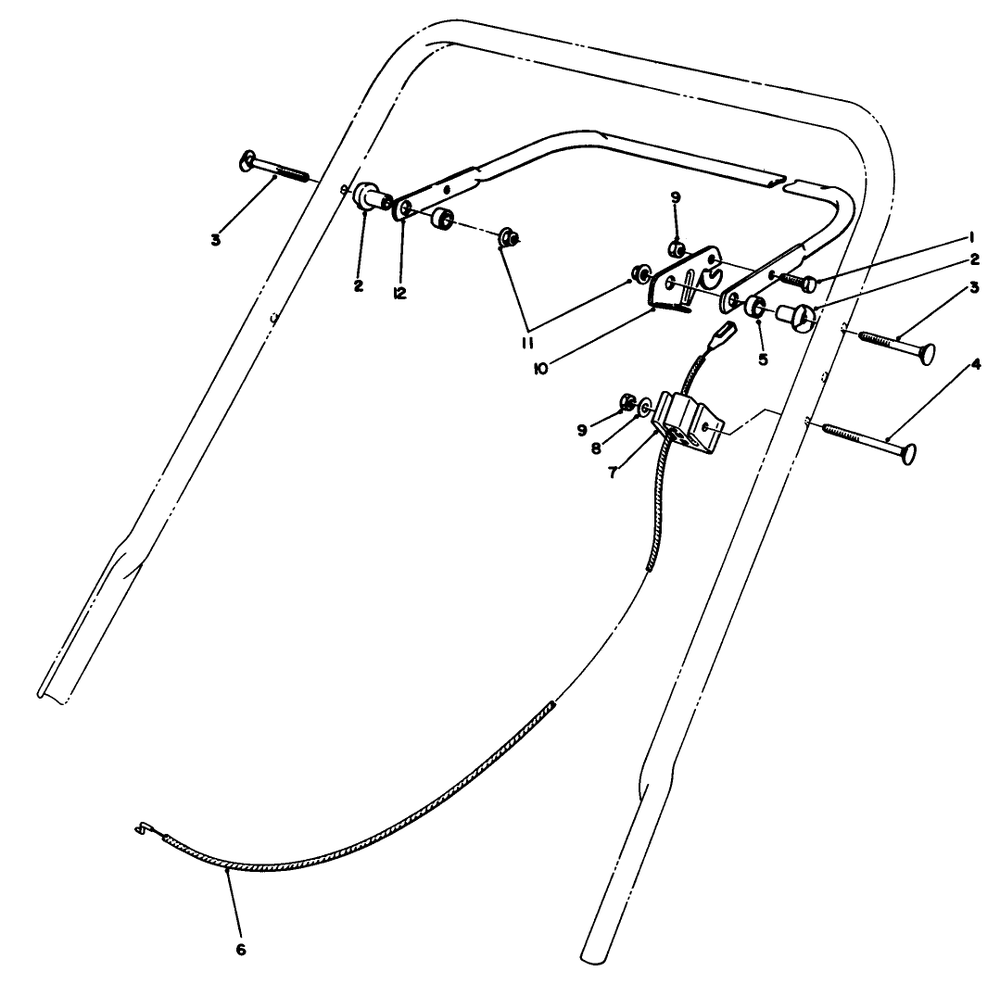 Traction Control Assembly Diagram and Parts List for 20217 1000001 - 1999999 Toro Lawn Mower