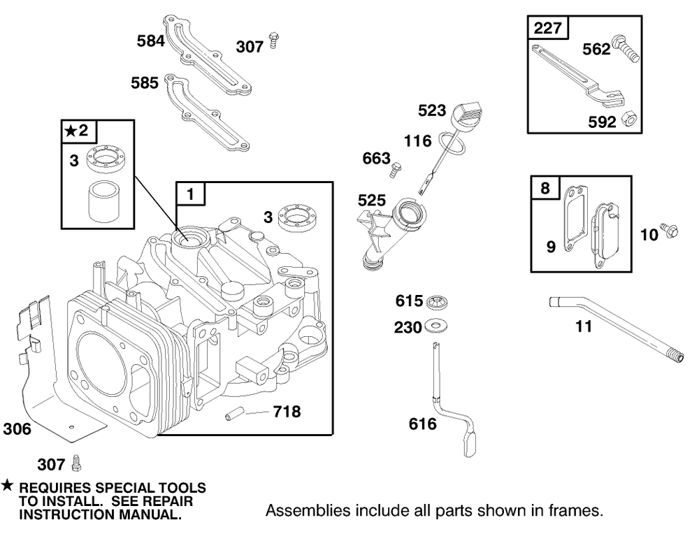 Engine Gts-200 Diagram and Parts List for 22160 8900001 - 8999999 Toro Lawn Mower