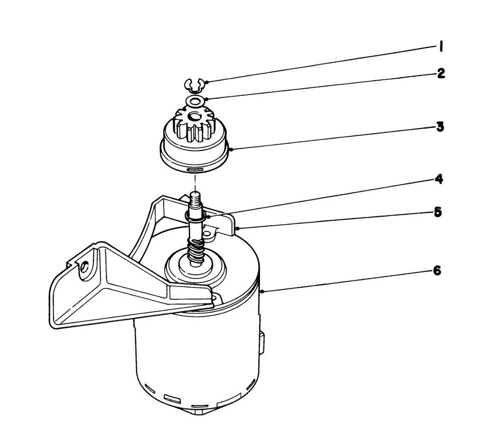 Starter Motor Model No. 21727 Diagram and Parts List for 21727 7000001 - 7999999 Toro Lawn Mower