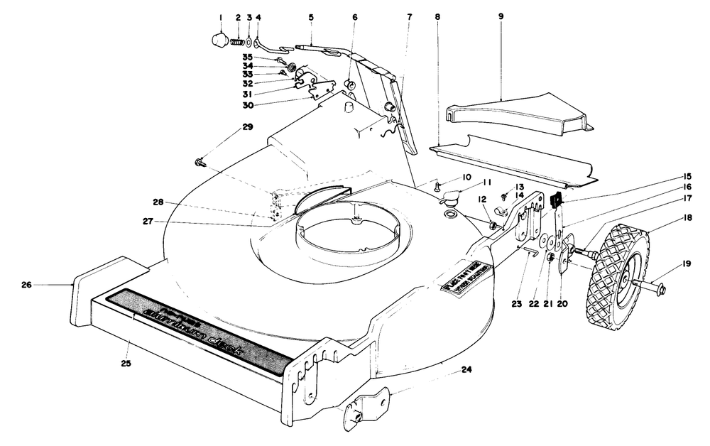 Housing Assembly Diagram and Parts List for 16711 8000001 - 8999999 Toro Lawn Mower