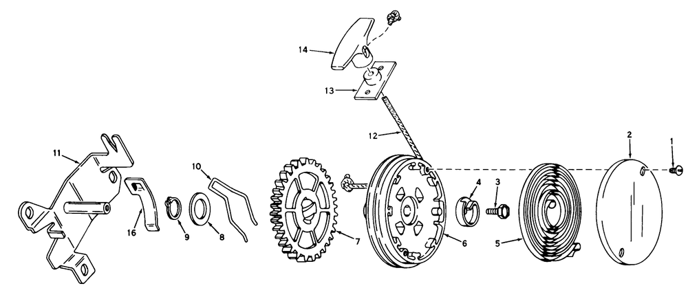 Rewind Starter No. 590450 Diagram and Parts List for 18212 8000001 - 8999999 Toro Lawn Mower