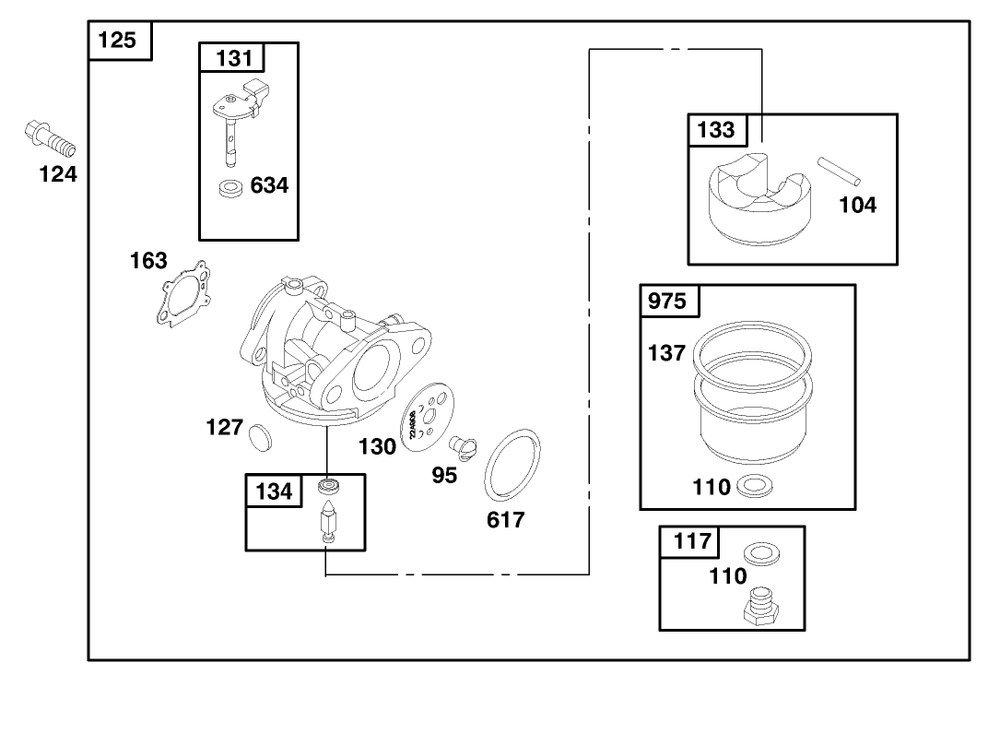 Engine Briggs & Stratton Model 12f802-1767-E1 Diagram and Parts List for 20809 8900001 - 8999999 Toro Lawn Mower