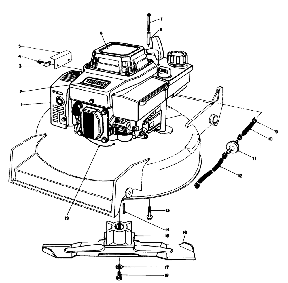 Engine Assembly (Engine Model No. Vmg6) Diagram and Parts List for 20522C 7000001 - 7999999 Toro Lawn Mower