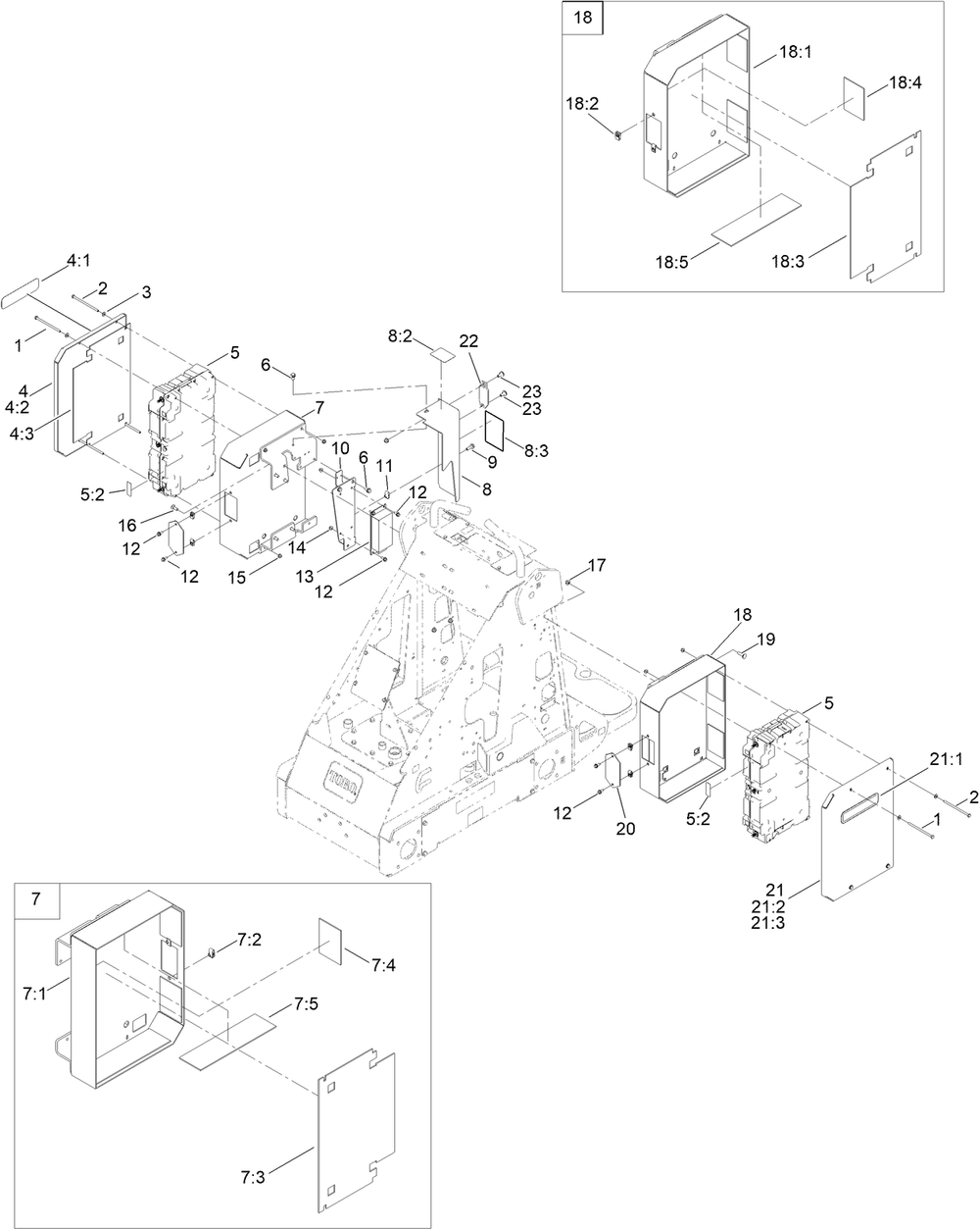 Battery Assembly Diagram and Parts List for 22218 407600000 - 411799999 Toro Lawn Tractor Accessories
