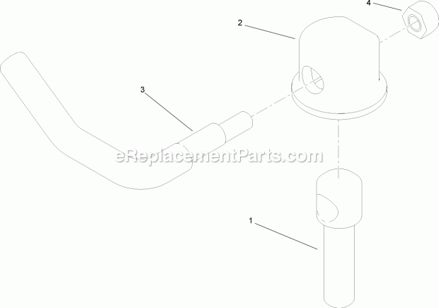 Lever Assembly No. 107-1664 Diagram and Parts List for 74921 290000001-290999999 Toro Lawn Mower