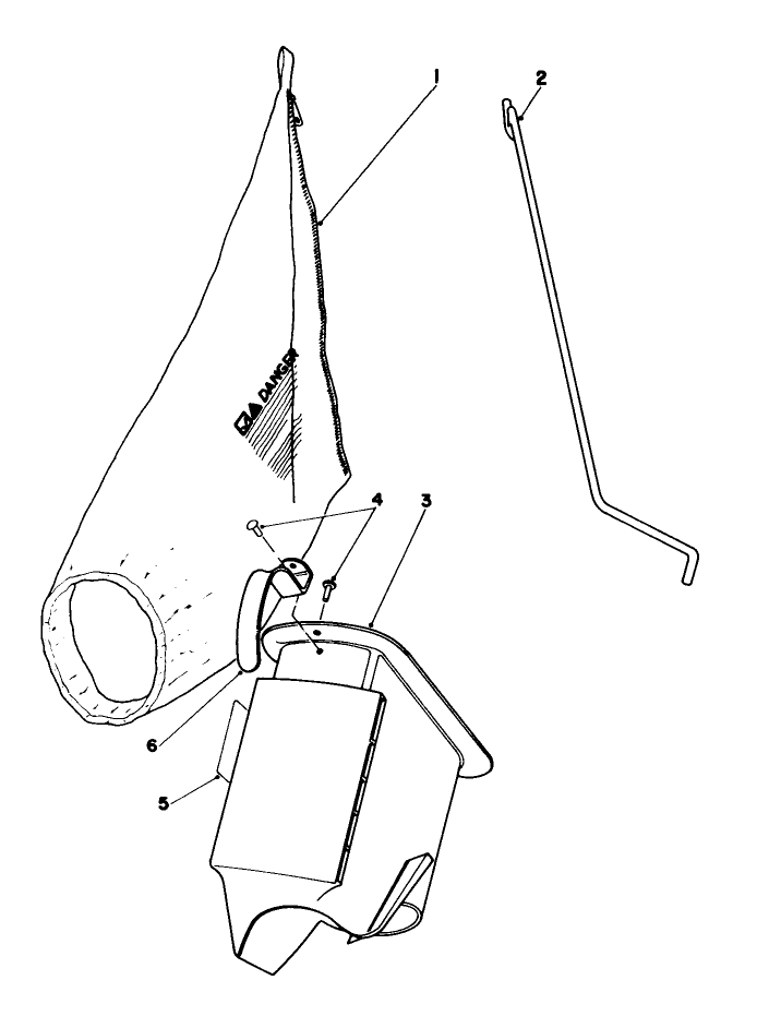 Bagging Kit No. 47-6510 (Optional) Diagram and Parts List for 16297C 5000001 - 5999999 Toro Lawn Mower