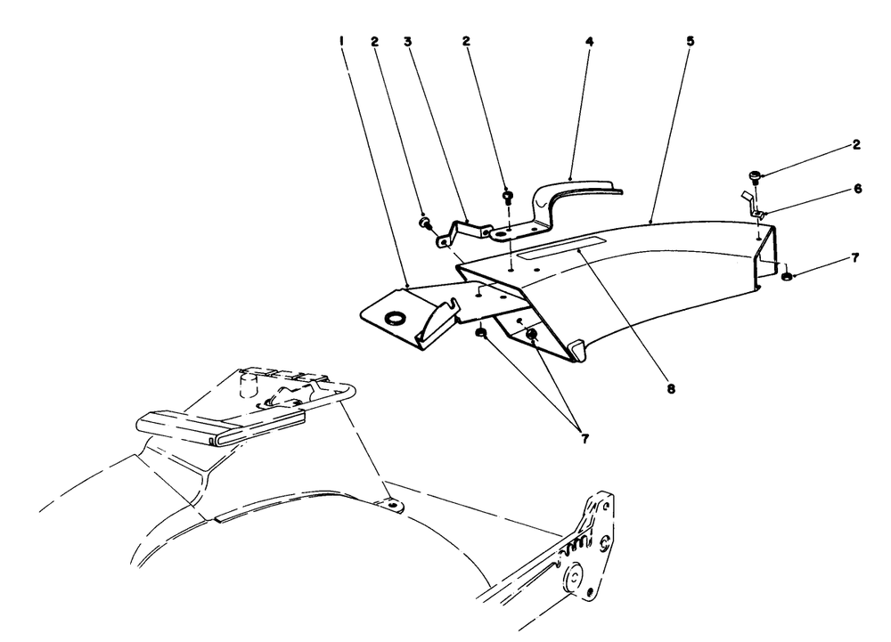 Side Discharge Chute Model No. 59108 (Optional) Diagram and Parts List for 20522C 6000001 - 6999999 Toro Lawn Mower