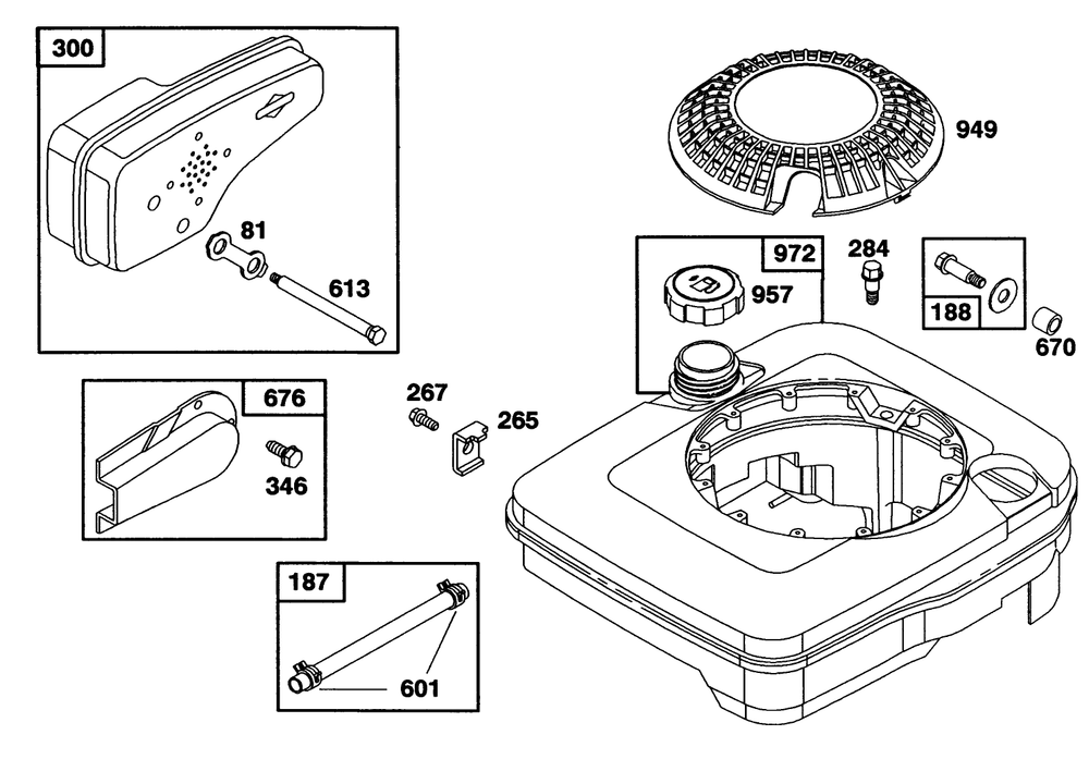 Engine Briggs & Stratton Model 122702-3171-01 Diagram and Parts List for 16400 2000001 - 2999999 Toro Lawn Mower