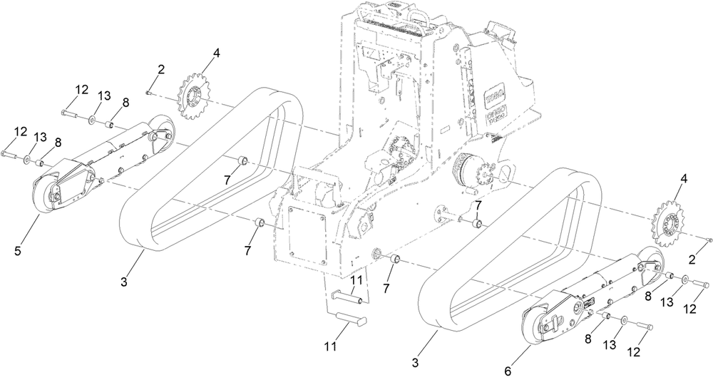 Track Assembly Diagram and Parts List for 22352 412900000 - 999999999 Toro Lawn Tractor Accessories
