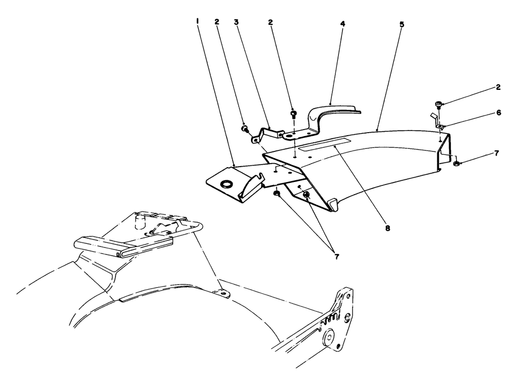 Side Discharge Chute Model No. 59108 (Optional) Diagram and Parts List for 20610 4000001 - 4999999 Toro Lawn Mower