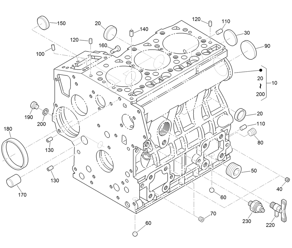 Crankcase Assembly Diagram and Parts List for 22327 409940000 - 411509999 Toro Lawn Tractor Accessories