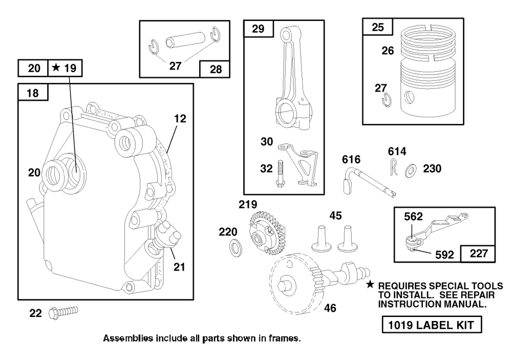 Engine Briggs & Stratton Model 135202-0263-01 Diagram and Parts List for 62924 9900001 - 9999999 Toro Leaf Blower / Vacuum