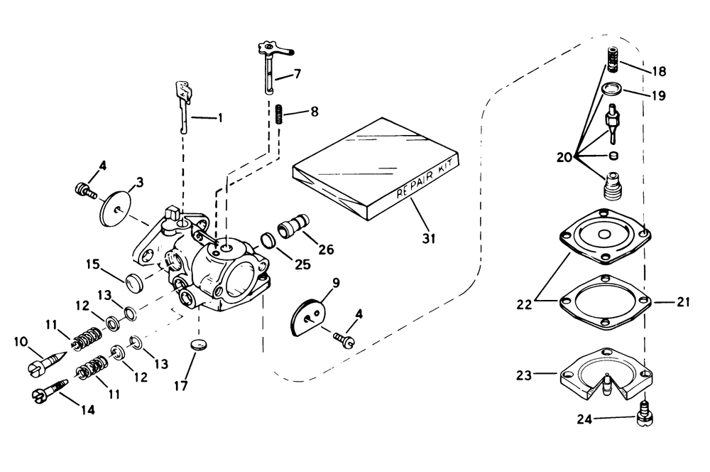 Carburetor No. 632142a Diagram and Parts List for 38165 5000001 - 5010000 Toro Snow Blower