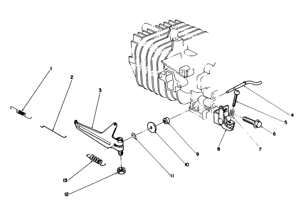Governor Assembly (Engine Model No. 47pm1-5) Diagram and Parts List for 38186 2000001 - 2999999 Toro Snow Blower
