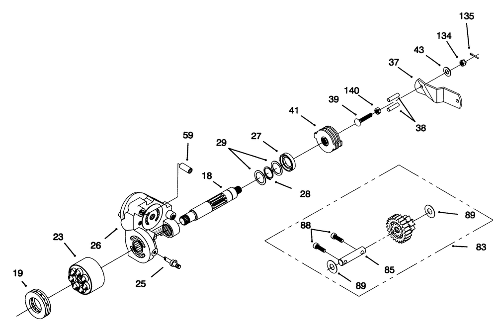 Hydro Transaxle Assembly (Continued) Diagram and Parts List for 71192 5900001 - 5999999 Toro Lawn Tractor