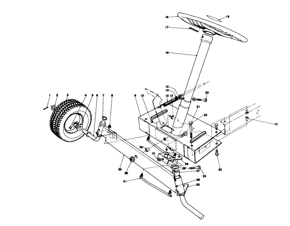 Front Axle Assembly Diagram and Parts List for 56015 3000001 - 3999999 Toro Lawn Tractor