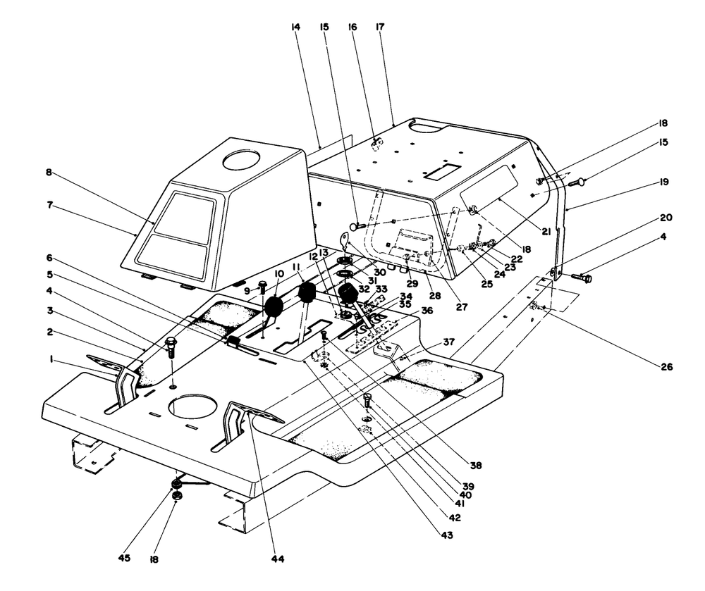 Body Assembly Diagram and Parts List for 56125 2000001 - 2999999 Toro Lawn Tractor